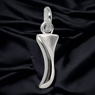 Anhänger Buchstabe I 925 Sterling Silber matt Buchstabenanhänger