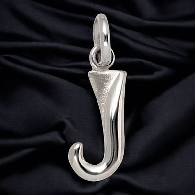 Anhänger Buchstabe J 925 Sterling Silber matt Buchstabenanhänger