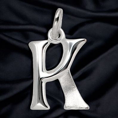 Anhänger Buchstabe K 925 Sterling Silber matt Buchstabenanhänger