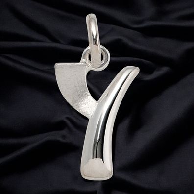 Anhänger Buchstabe Y 925 Sterling Silber matt Buchstabenanhänger