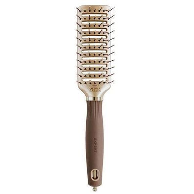 Olivia Garden Profi-Haarbuerste Nylonborsten Gold&Braun fuer optimale Pflege