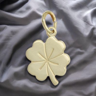 Kinder Anhänger Kleeblatt 333 Gold Gelbgold Glücksbringer Kinderanhänger