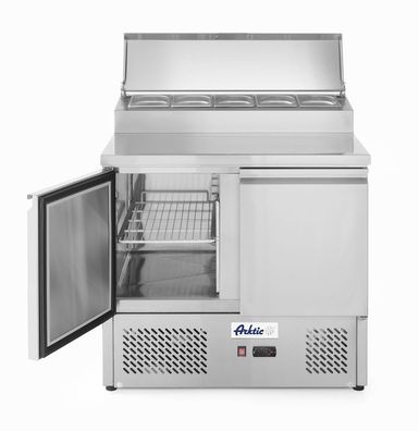 Arktic Saladette mit Aufsatzkühlvitrine 2 Türen und 2 Böden 900x702x1265mm