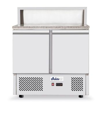 Arktic Pizzatisch mit 2 Türen und Hygieneschutz 900x700x1110mm