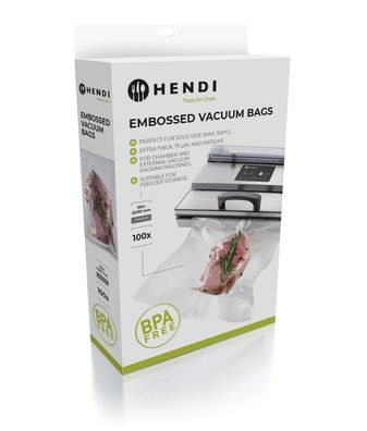 Hendi Vakuumierbeutel 100 Stück 150X250mm für Sous Vid und vakuumieren