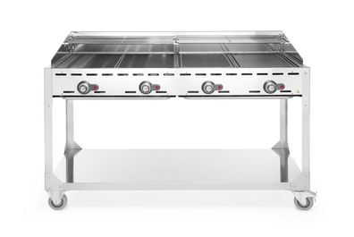 HENDI Grillsystem mit Rollengestell – Profi Line, für Events und Catering