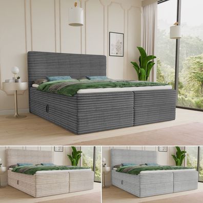 Boxspringbett MOLLO bett bettkasten topper Doppelbett mit Bonell-Matratze cord
