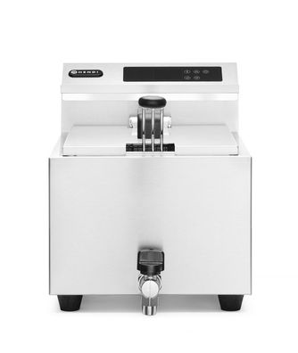 Gastronomie Hendi Fritteuse Profi Line mit 8 Liter und 3500W digital mit Ablasshah