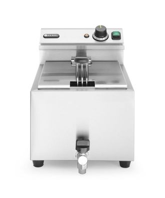 Gastronomie Hendi Fritteuse ProfiLine Tischmodell mit Ablasshahn 3500W und 8 Liter