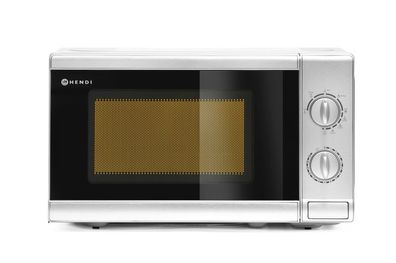Hendi Mikrowelle mit Grillfunktion aus Edelstahl mit 1050W und 20 Liter
