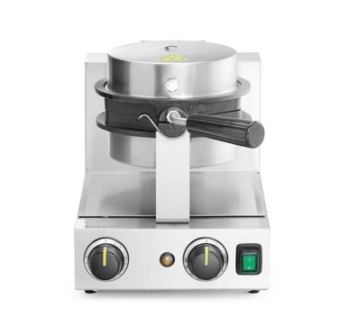 Gastronomie Hendi Bubble Waffle Rotationswaffeleisen mit 1500W aus Edelstahl und