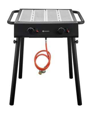 Hendi Gasgrill Xantos mit 2 Brenner in schwarz für Außenbereich