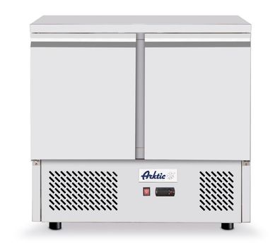 Arktic Kühltisch Kitchen Line mit 2 Türen 2 Böden aus Edelstahl 900x700x850mm