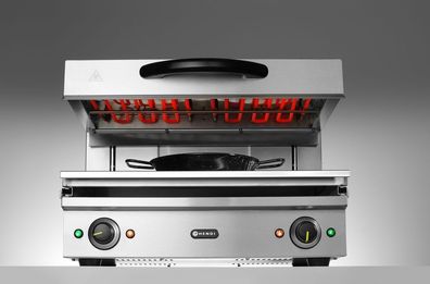 Hendi Lift-Salamander 600 mit 2 separat regelbare Heizzonen aus Edelstahl 3600W