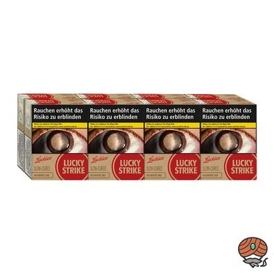 Lucky Strike Authentic Red/Rot Super Box 1 Stange Zigaretten 8x 29 Stück