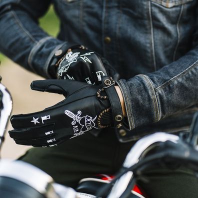 By City Motorrad Handschuhe Second Skin Tattoo Gloves BYC0098