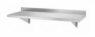 Hendi Wandregal mit Konsolen aus Edelstahl 800x300x250mm