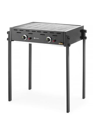 Hendi Gasgrill mit 2 Brenner Roast-Master in schwarz Außenbereich