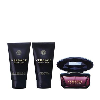 Versace Crystal Noir Gift Set 50ml EDP + 50ml Body Lotion + 50ml Shower Gel