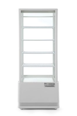 Arktic Tischkühlvitrine mit 1 Anti-Beschlag Türe 4 Böden in weiß mit 98 Liter