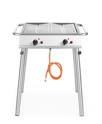 Gasgrill Xantos – Kompakter Gastro-Grill mit 2 separat regelbaren Brennern