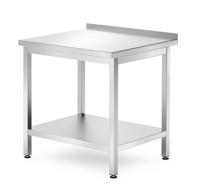 Gastronomie Hendi Arbeitstisch Kitchen Line mit Grundboden und Aufkantung 800x700x