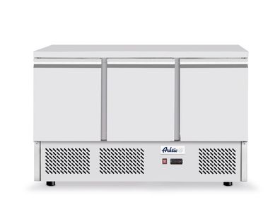 Arktic Kühltisch Kitchen Line mit 3 Türen 3 Böden aus Edelstahl 1375x700x850mm