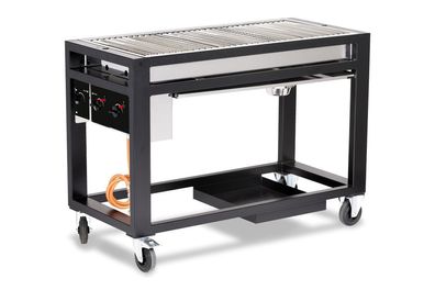 Hendi Gasgrill Europa mit großen Grillfläche und Brennereinheit aus Edelstahl