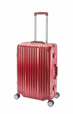 Travelhouse London Reisekoffer M Polycarbonat Hartschale Alu-Rahmen TSA-Schloss
