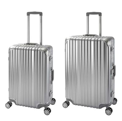 Travelhouse London Kofferset M + L Polycarbonat Hartschale Alu-Rahmen TSA-Schloss