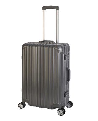 Travelhouse London Reisekoffer M Polycarbonat Hartschale Alu-Rahmen TSA-Schloss