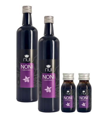 Nui Noni Original Saft Doppelpack 2x 750ml + 2x 60ml NUI NONI Shot gratis