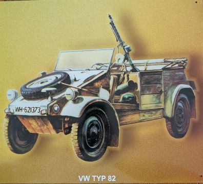 Blechschild VW Typ 82, Auto, Wehrmacht, Deko, Bild, Kult