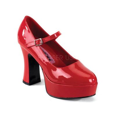 Plateau Pumps rot 70er Jahre - Größe: 37 (US7)