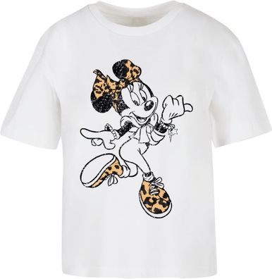 Merchcode Damen T-Shirt Minnie Mouse Leo Tee MC1258
