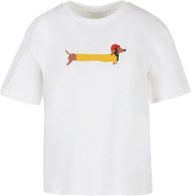 Merchcode Damen Ladies Christmas Dog Tee MP0009150