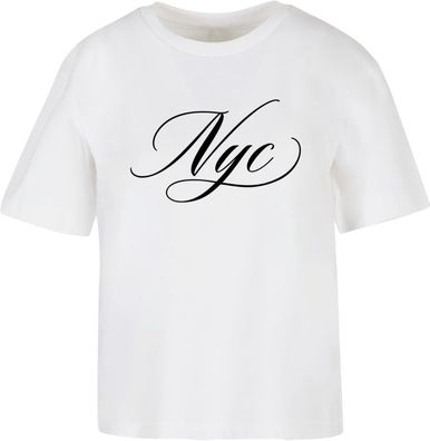 Miss Tee Damen T-Shirt Nyc Calligraphy Letters MST296