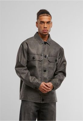 Urban Classics Lederjacke Synthetic Vintage Leather Shirt Jacket TB7330