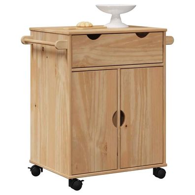vidaXL Küchenwagen OTTA 59x45x80 cm Massivholz Kiefer