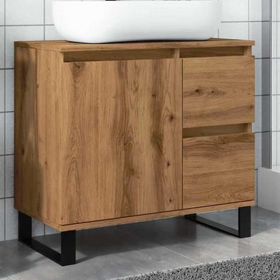 vidaXL Waschbeckenunterschrank Artisan-Eiche 65x33x60 cm Holzwerkstoff
