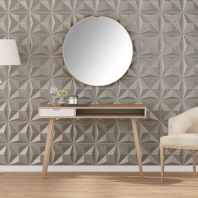 vidaXL Wandpaneele 24 Stk. Beton 50x50 cm XPS 6 m² Origami