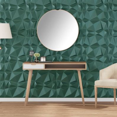 vidaXL Wandpaneele 12 Stk. Grün 50x50 cm XPS 3 m² Diamant