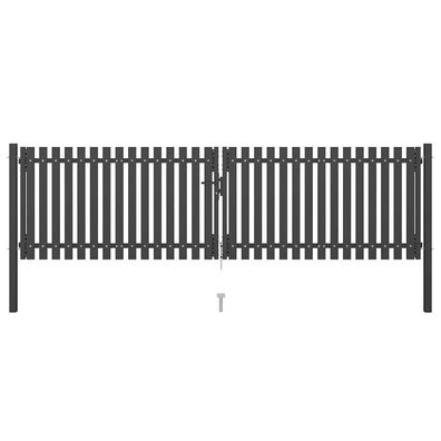vidaXL Gartentor Stahl 4x1,25 m Anthrazit
