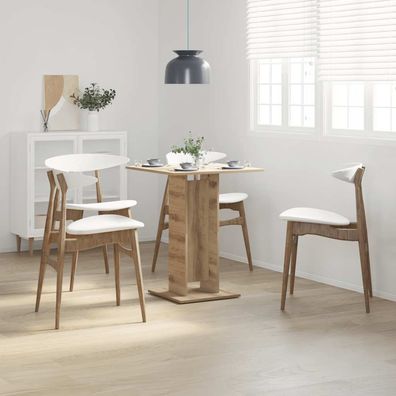 vidaXL Bistrotisch Artisan-Eiche 60x60x75 cm Holzwerkstoff