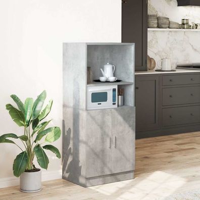 vidaXL Küchenschrank Betongrau 57x41,5x131,5 cm Holzwerkstoff