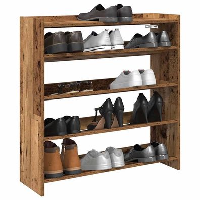 vidaXL Schuhregal Altholz-Optik 80x25x81 cm Holzwerkstoff