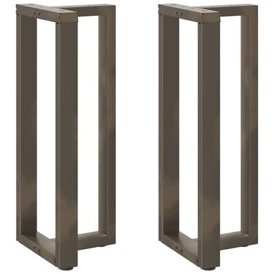 vidaXL Bartischbeine T-Form 2 Stk. Naturstahl 50x35x(100-101) cm Stahl