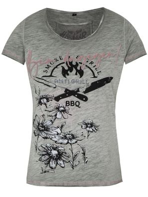 Hangowear Trachtenshirt Antigrill hellgrau