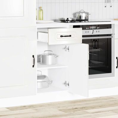 vidaXL Küchenunterschrank Kalmar Hochglanz-Weiß Holzwerkstoff
