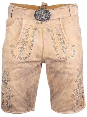 Maddox Lederhose kurz Neuenburg natur antik - Größe: 50